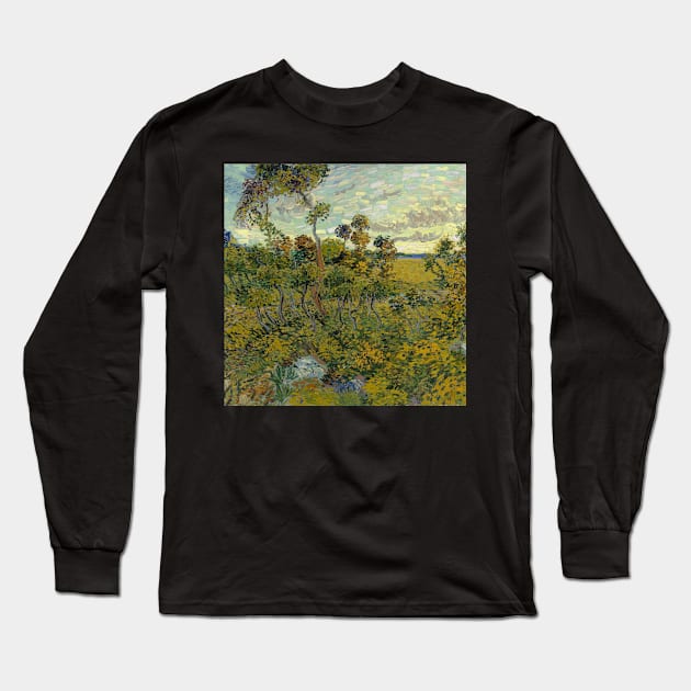 Fun Neck Gaiter Vincent Van Gogh Sunset at Montmajour Neck Gator Long Sleeve T-Shirt by StacysCellar